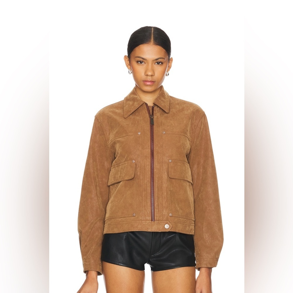 Free People Blair Faux Suede Jacket – Caramel Café – NWT (Size XL)